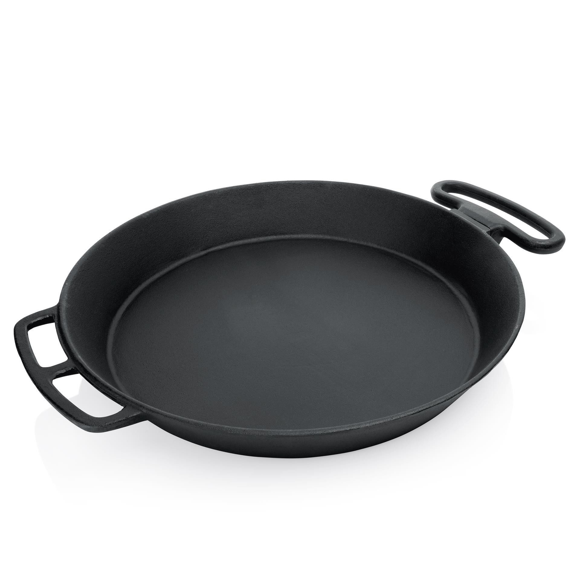 Gastro Spirit Bratpfanne Riesenpfanne aus Gusseisen Ø 80 cm mit abnehmbarem Rundgriff