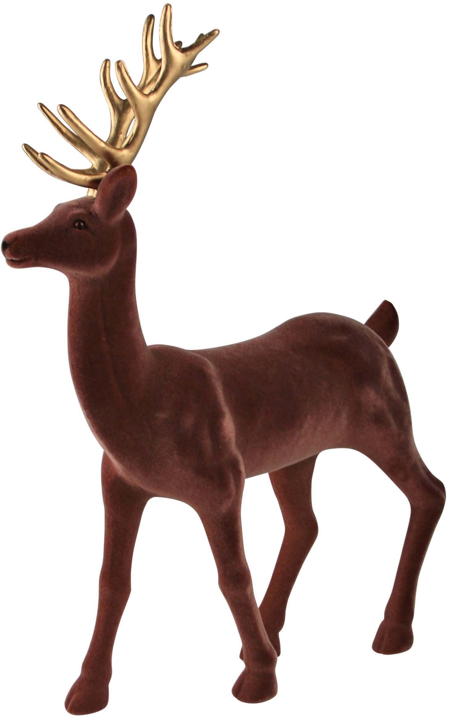 AM Design Weihnachtsfigur St), Weihnachtsdeko (1 mit Geweih goldenem