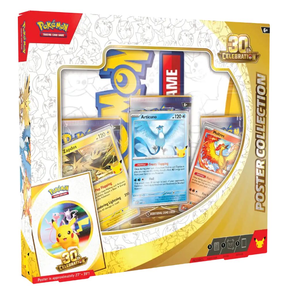 POKÉMON Sammelkarte Pokemon 30th Anniversary Celebration Poster Box Englisch