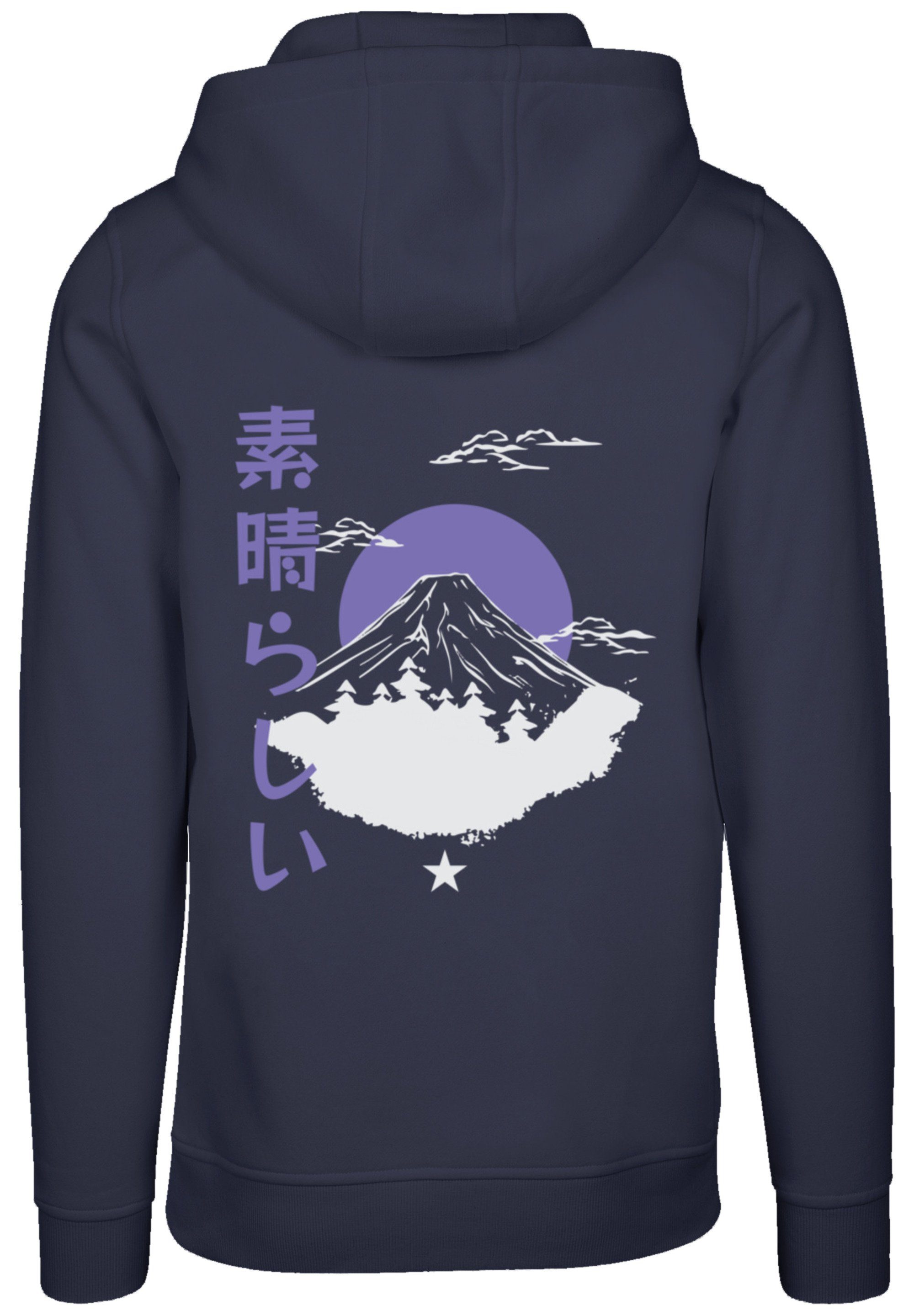 F4NT4STIC Kapuzenpullover Mount Fuji Hoodie, Warm, Bequem navy