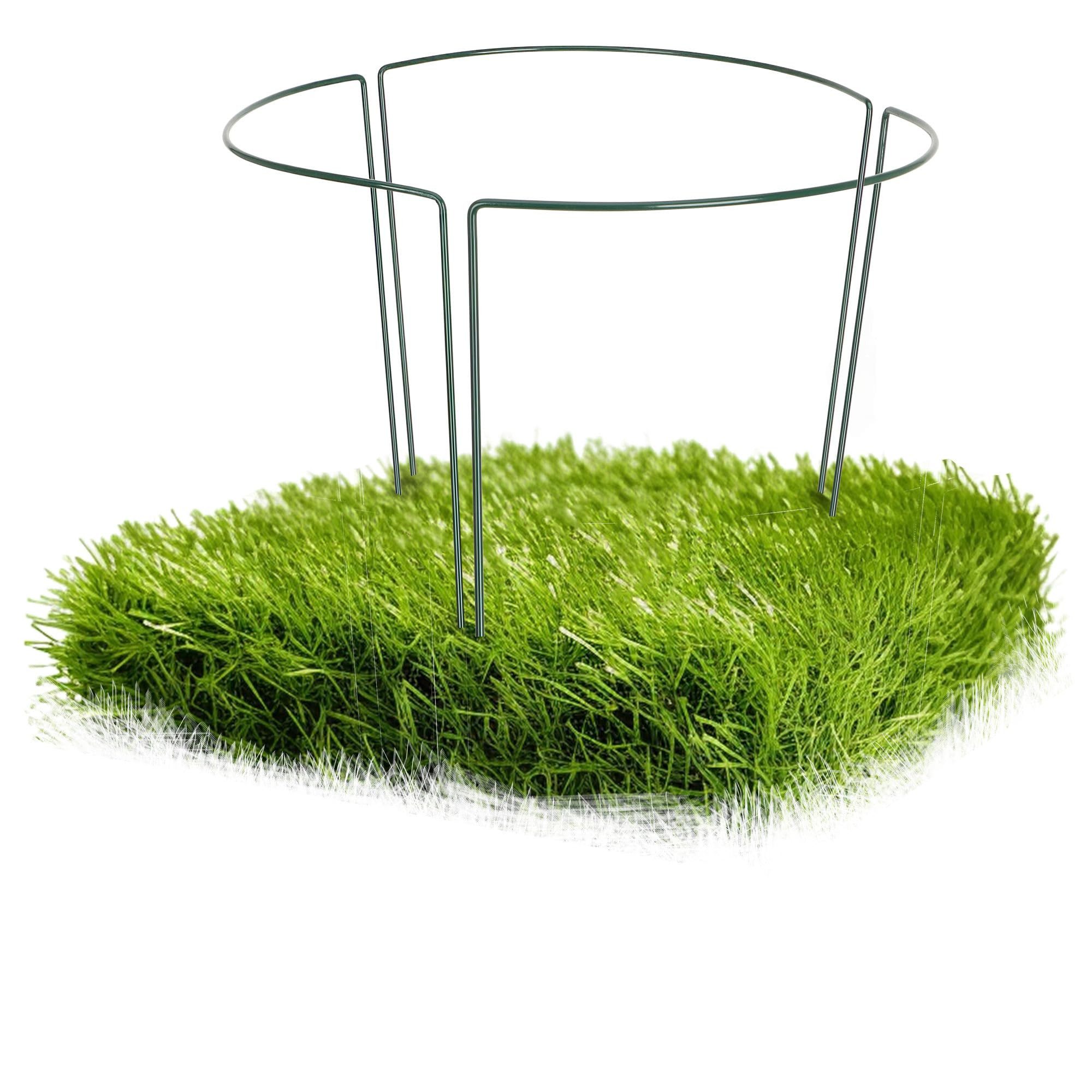 com-four Rankhilfe Blumenhalter - Staudenhalterung für Blumen, 3 St., Pflanzenhalter als Blumenstütze - runder Staudenring für Garten