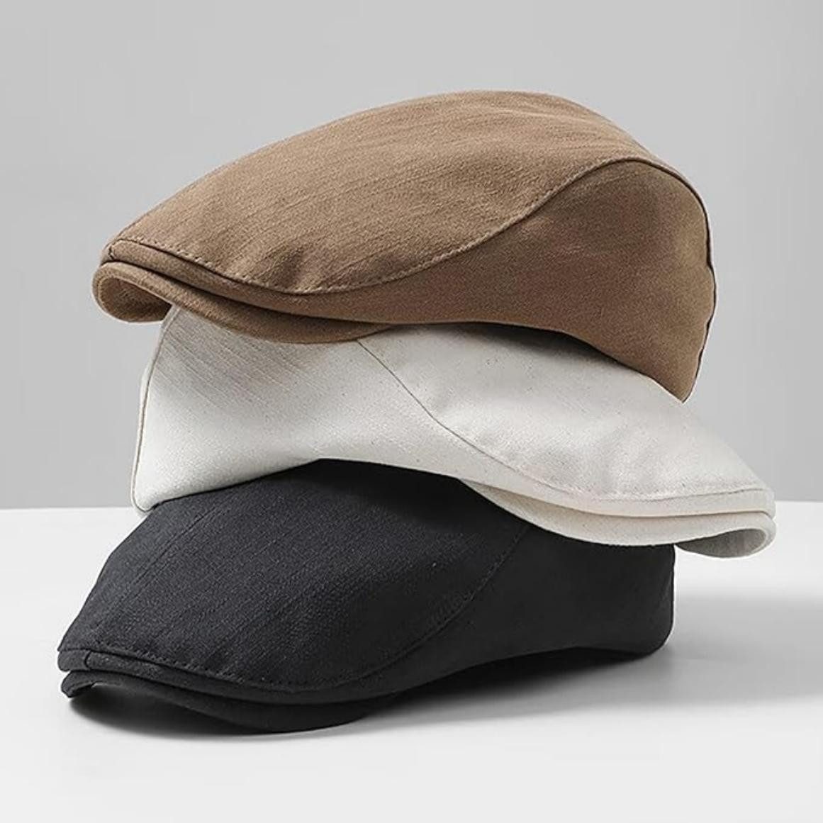 Zaewry Flat Cap Schirmmütze Herren Baumwolle Atmungsaktiv Einstellbare