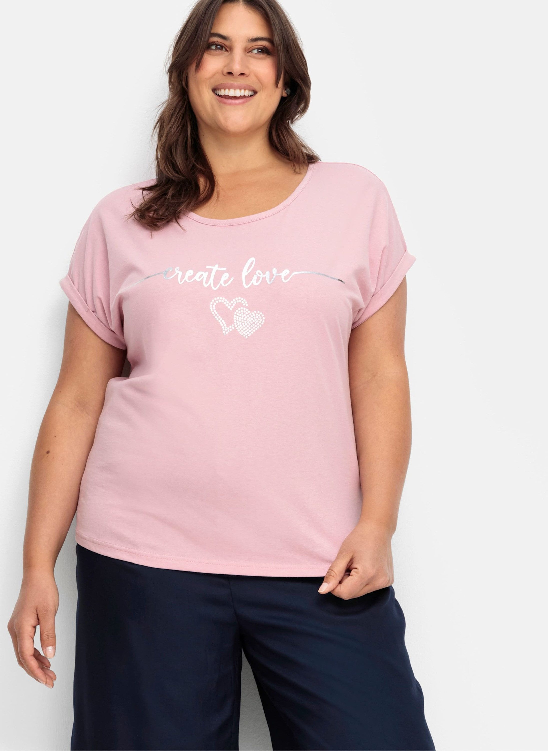 Sieh an! T-Shirt Rundhals-Shirt Extra kurz