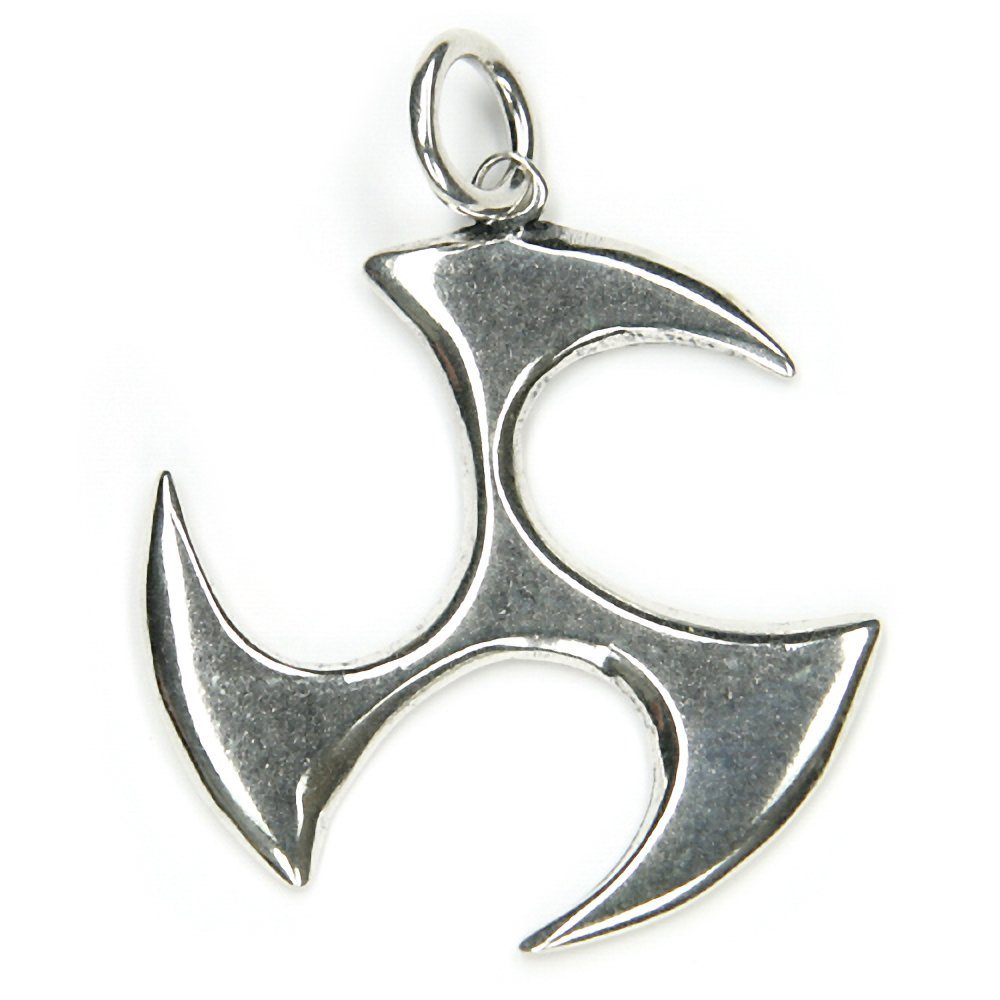 Damen Keltischer Sterling für Triskel Amulett Silberschmuck 925 Kettenanhänger Silber 3,2cm S, Kettenanhänger NKlaus