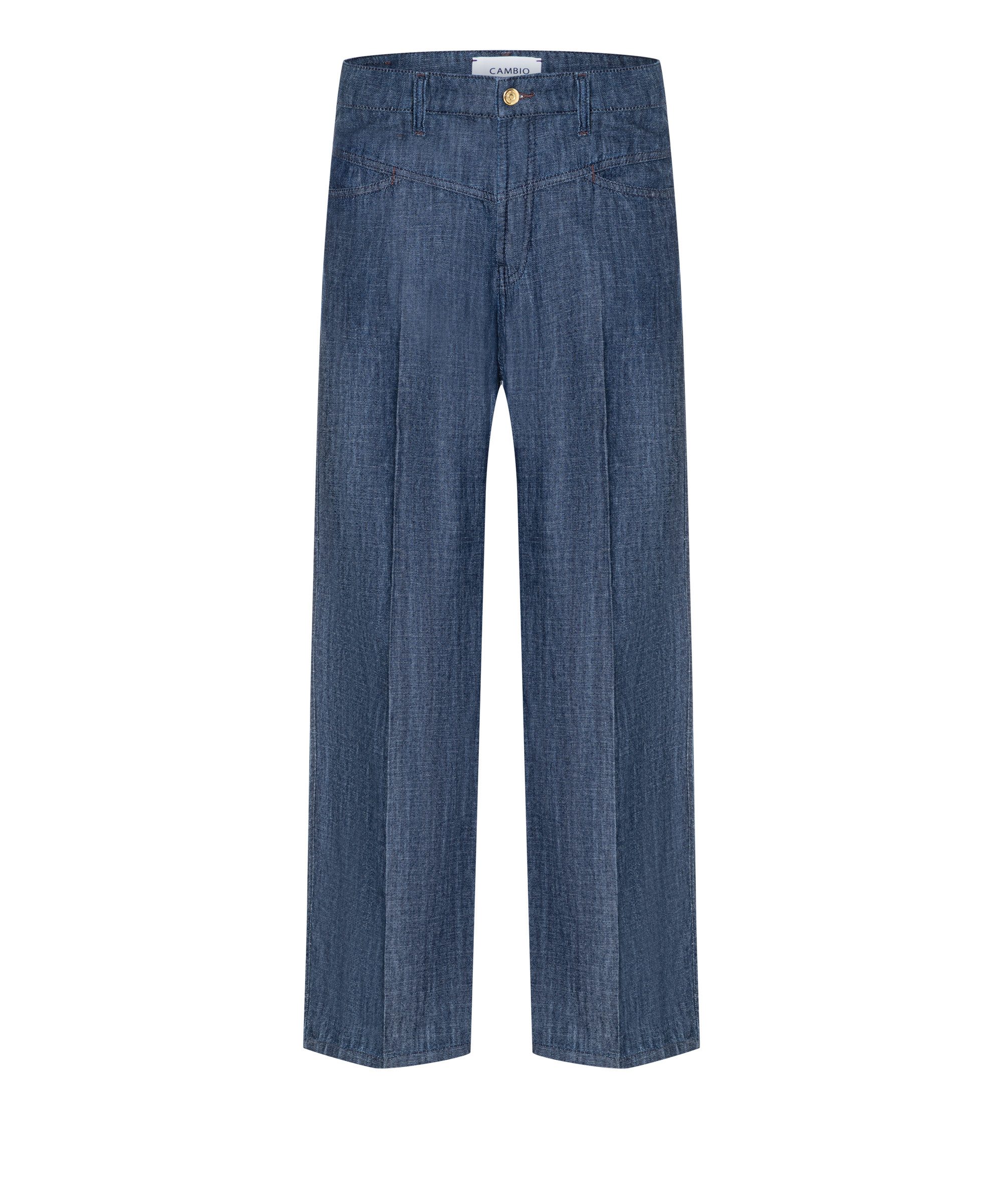 Cambio 5-Pocket-Jeans Aimee seam cropped eco rinsed