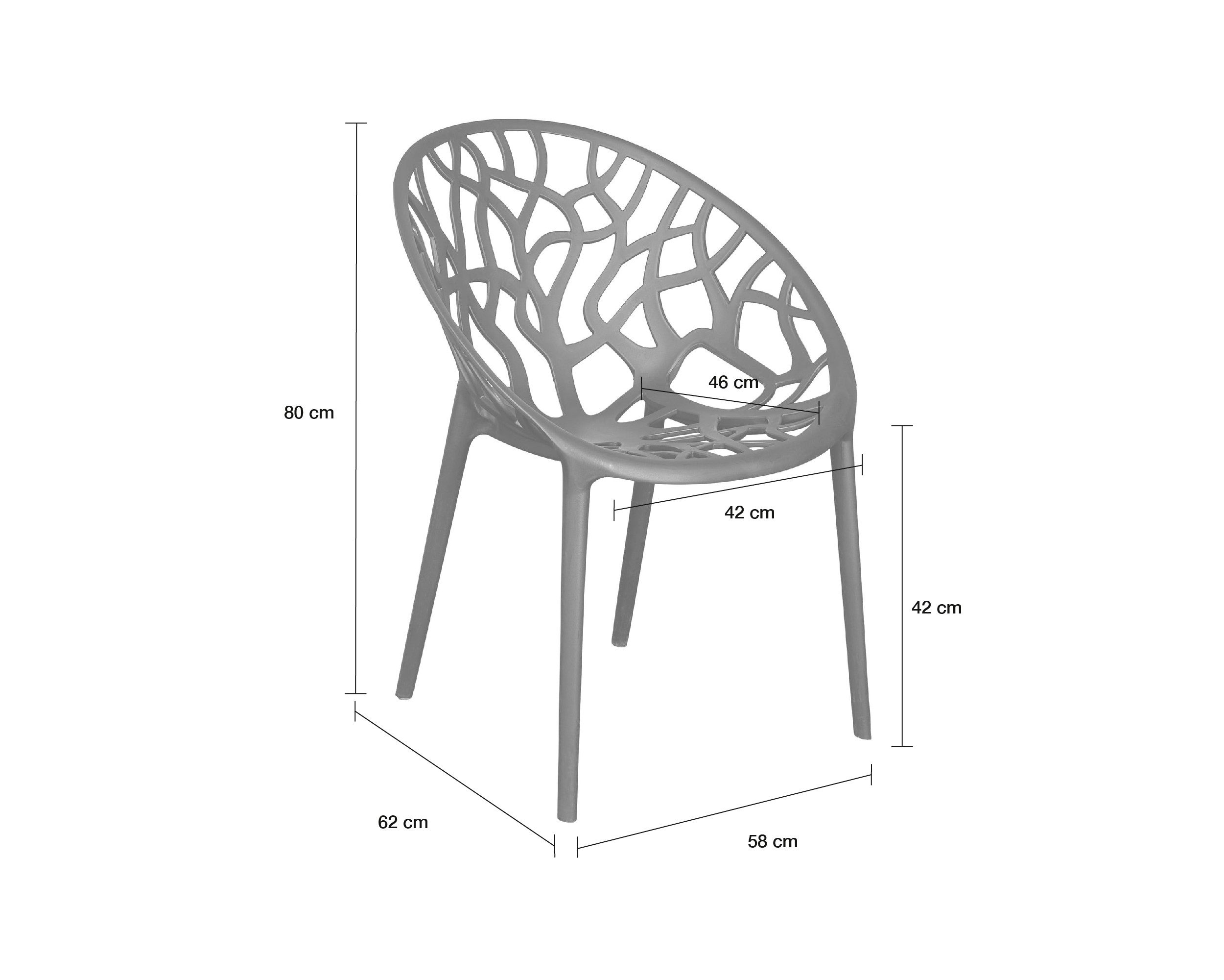 LC Garden Stapelstuhl LC Garden »Vomo« Gartenstuhl Stapelstuhl Kunststoff stapelbar (4 St)