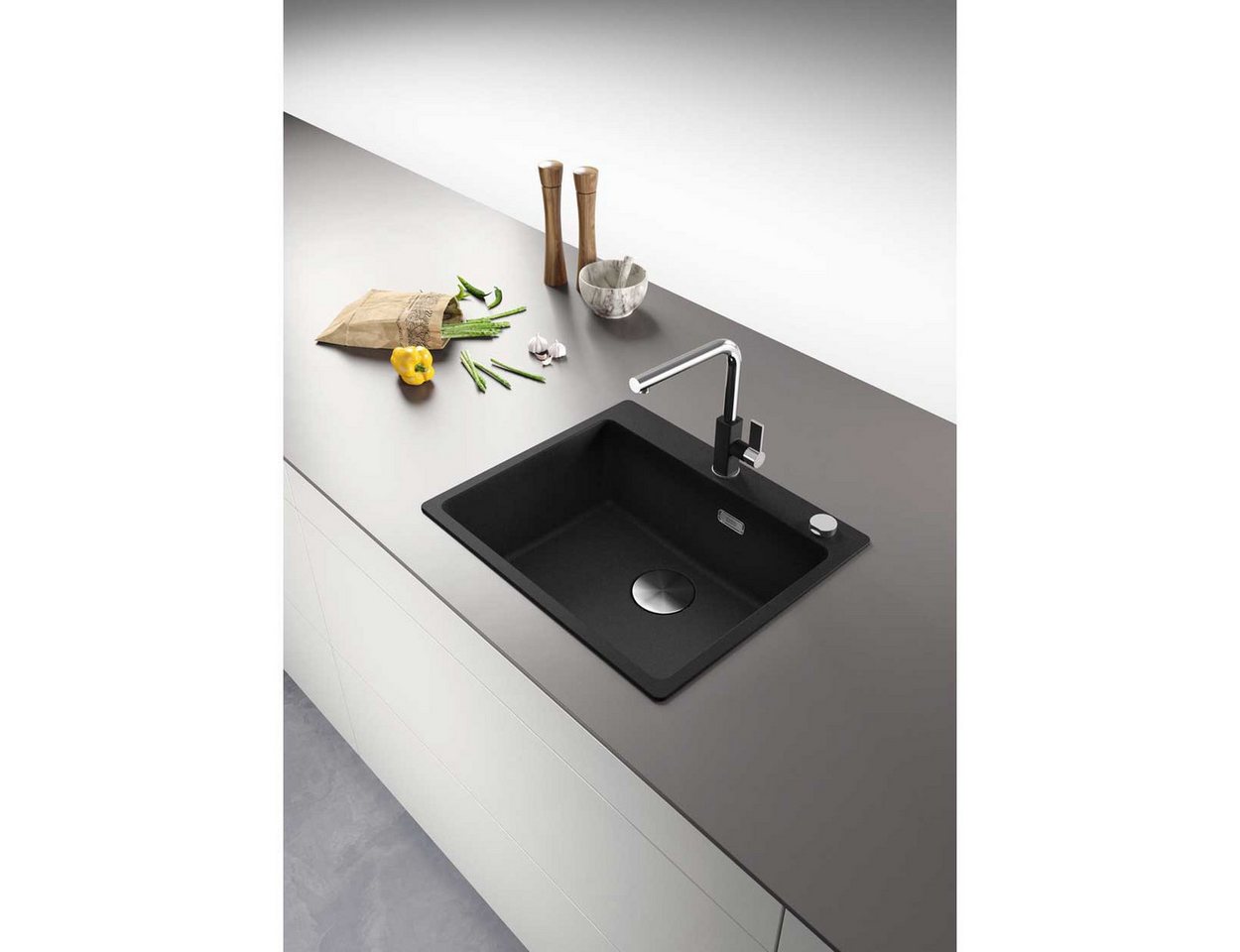 Thumbnail - FRANKE Einbauspüle Maris Einbauspüle MRG 610-54 A Onyx Druckknopf Edelstahl ab 60cm