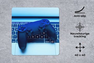 MuchoWow Gaming Mauspad Controller - Tastatur - Licht (1-St), Mousepad mit Rutschfester Unterseite, Gaming, 40x40 cm, XXL, Großes