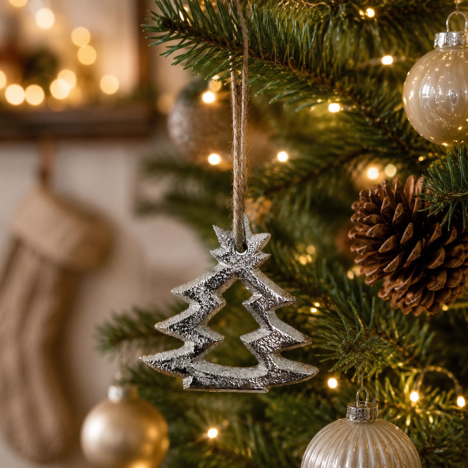 RIFFELMACHER & WEINBERGER Christbaumschmuck Weihnachtsdekoration Tannenbaum Silber Baumschmuck – Bild 4 von 5