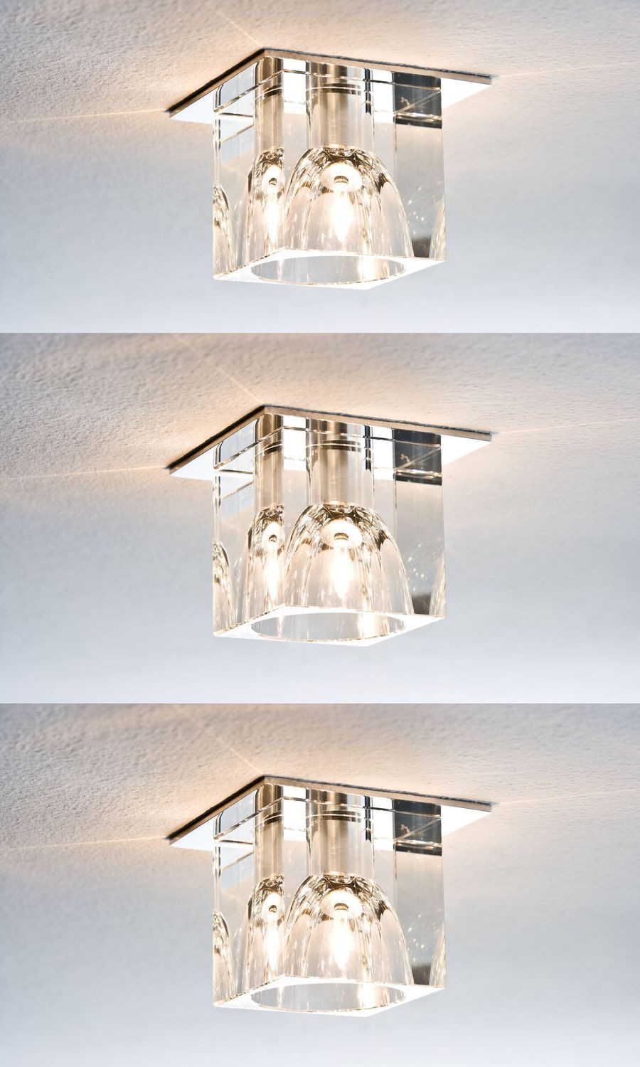 Nice Price Deckenleuchten Paulmann Quality Einbauleuchten Set Glassy Cube 3x10W 60VA 230/12V..., Nice Price LED Reflektor 3,5W GU5,3 Warmweiß