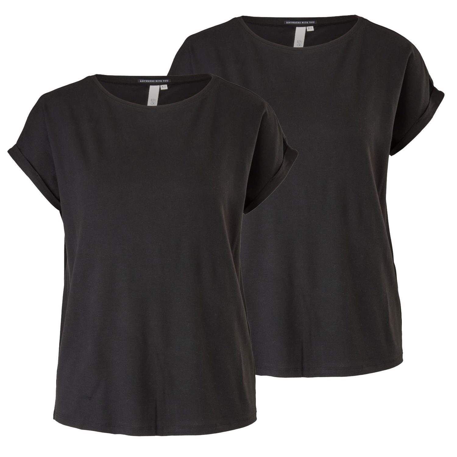 QS T-Shirt Basic kurzarm, Rundhals, modernes günstig online kaufen