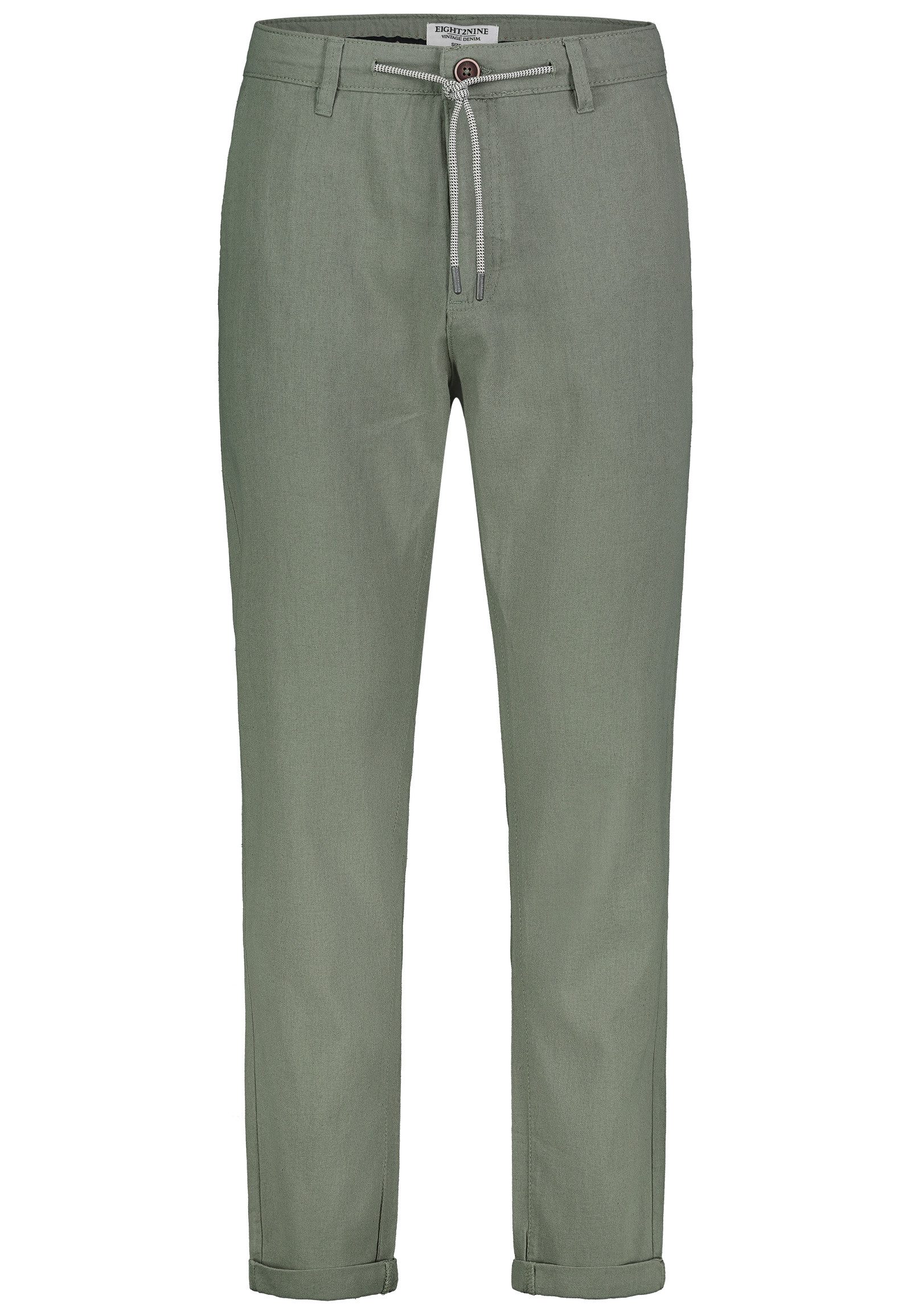Eight2Nine Chinos Eight2nine Herren Leinen Hose Leinenhose Regular Freizeithose Sommer