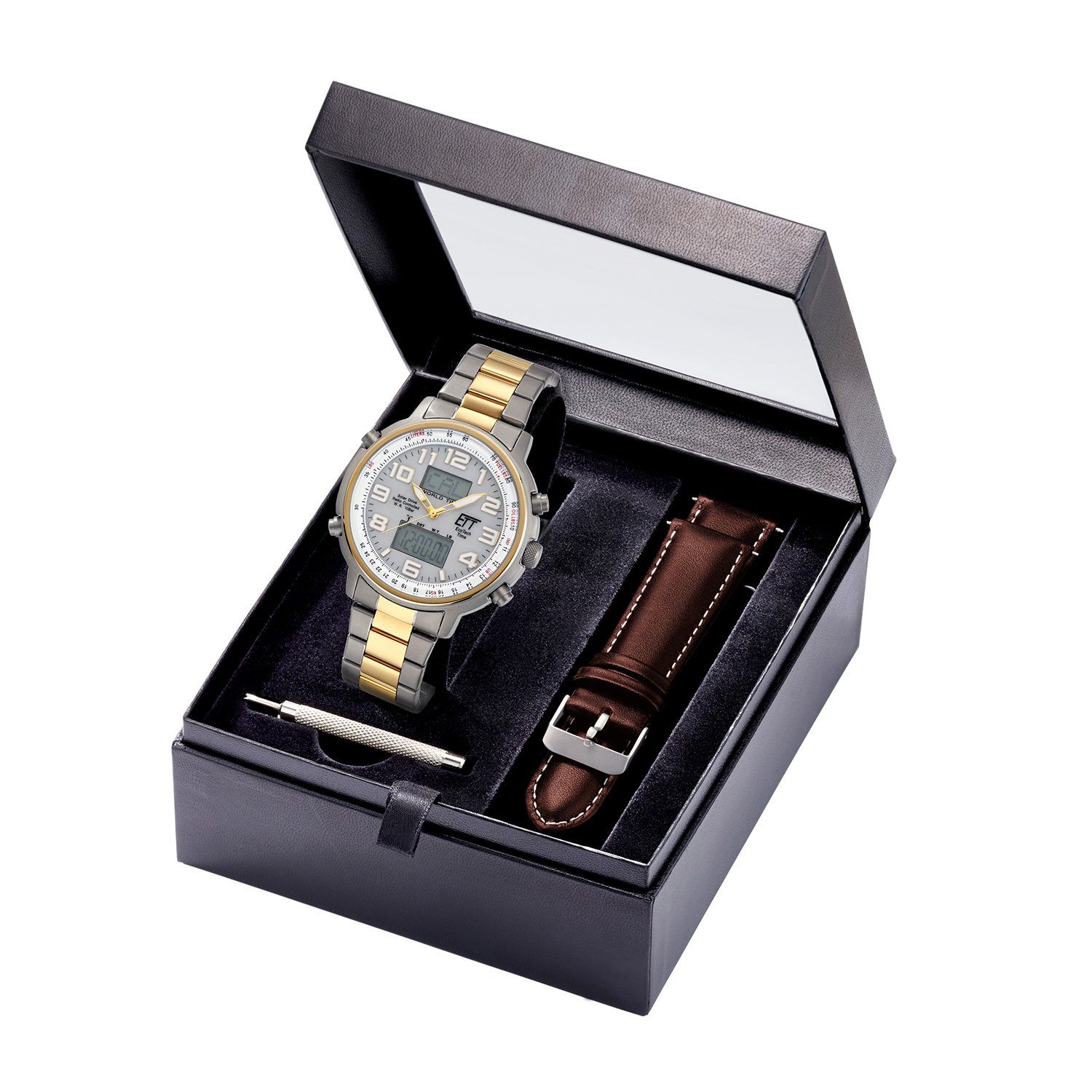 ETT Funkuhr »Funk World Timer Armbanduhr, Herren, Bicolor, EGS-11345-23M«  online kaufen | OTTO
