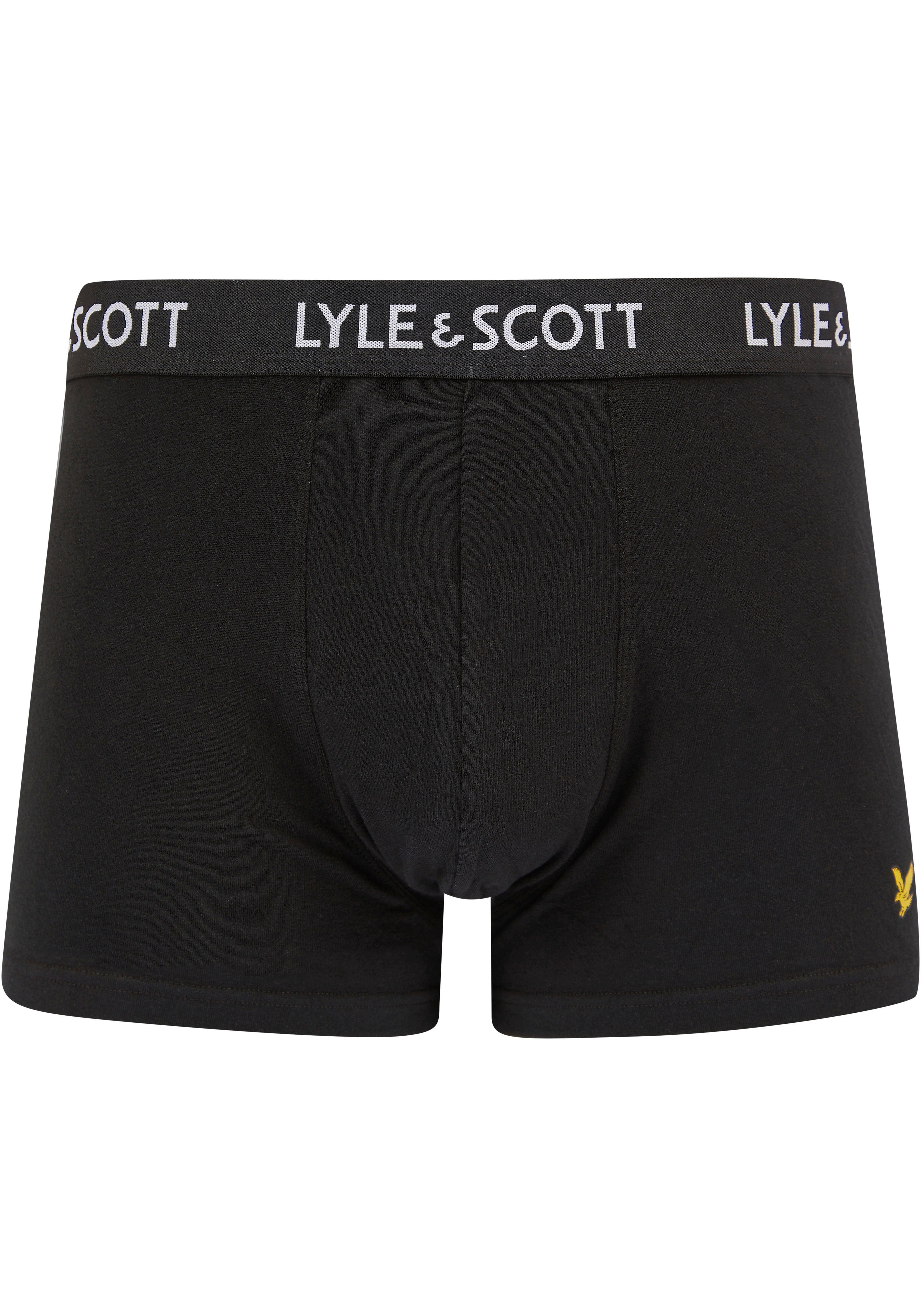 Lyle & marl/dark grey 5-St) (Packung, black/bright marl/peacoat grey Logo-Elastikbund Scott mit white/light Boxershorts