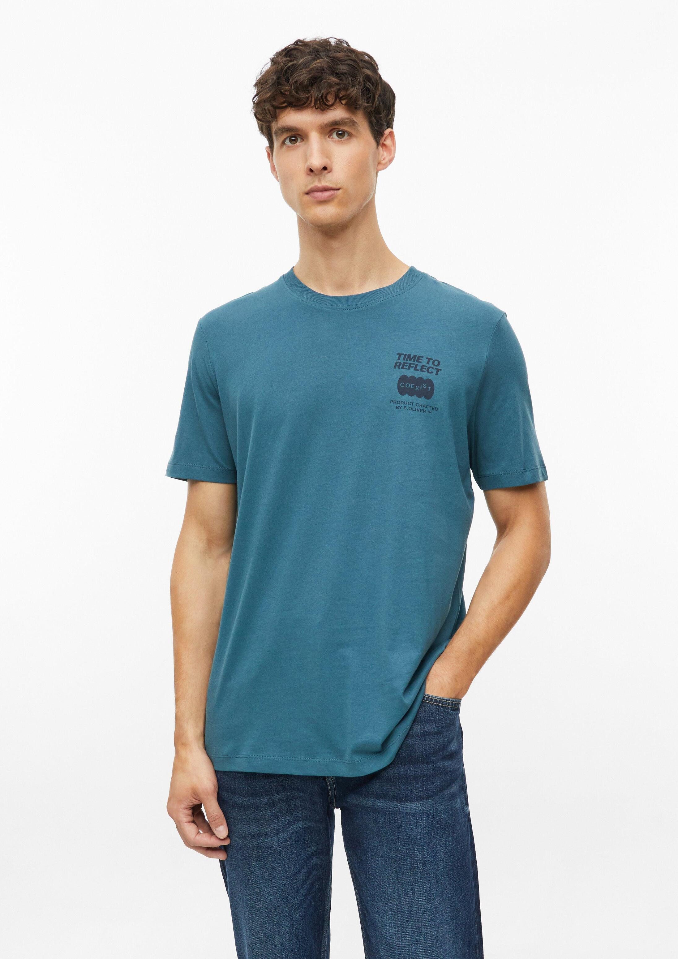 s.Oliver Kurzarmshirt T-Shirt Baumwoll-T-Shirt mit Artwork