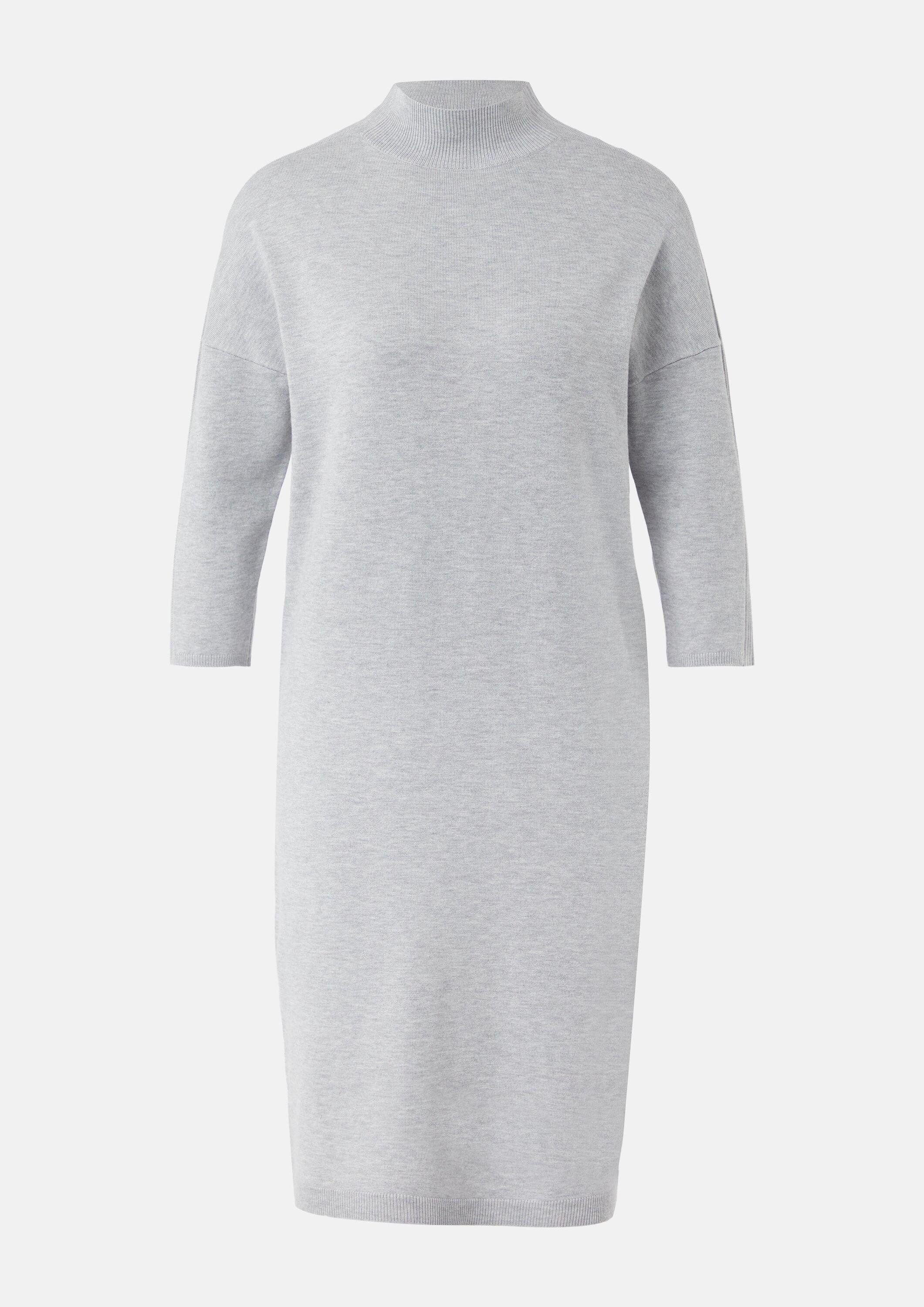 comma Midikleid Kleid Kurzes Strickkleid aus Viskosemix mit überschnittenen Schultern