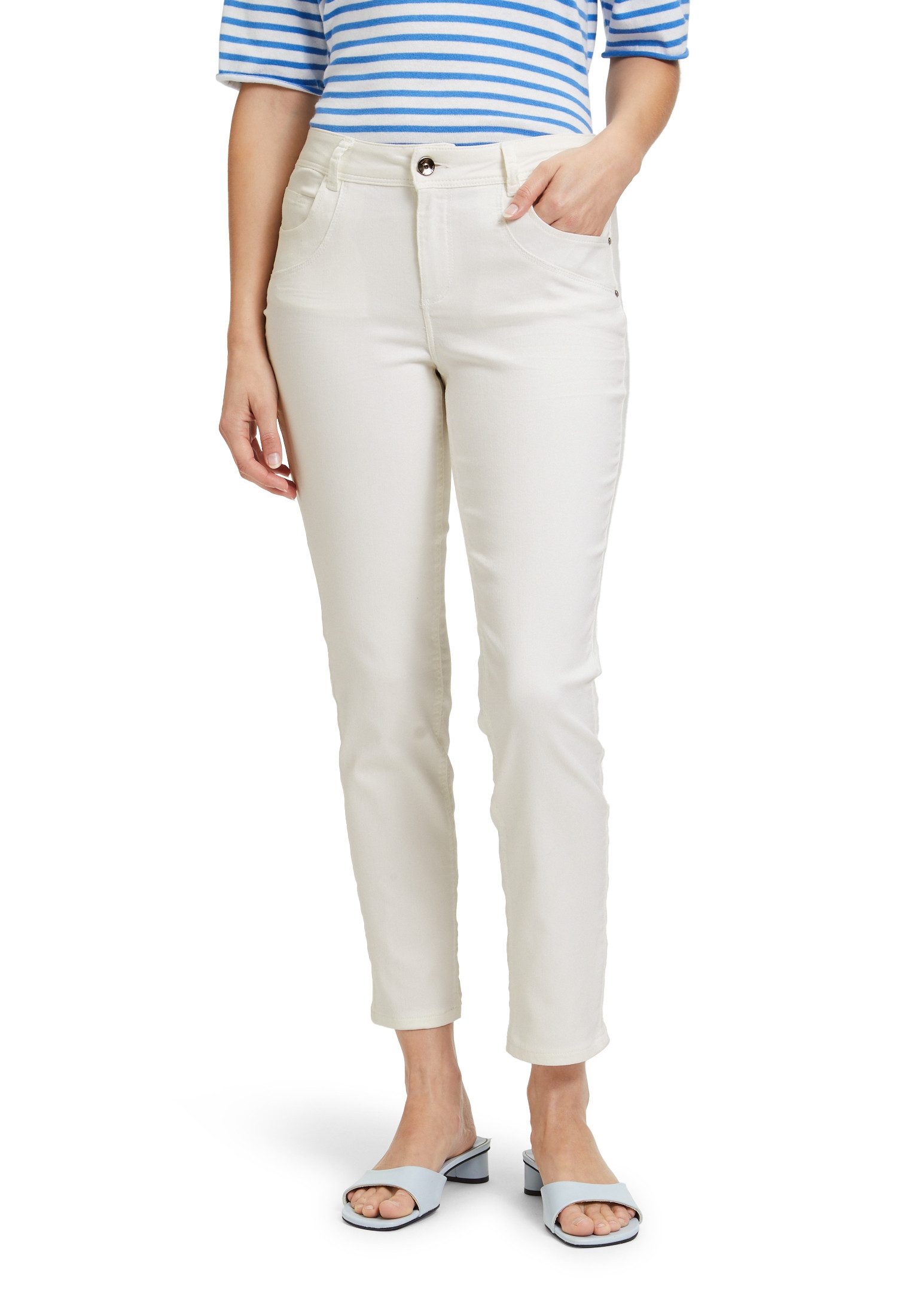 Betty&Co Stoffhose Betty & Co Casual-Hose schmal geschnitten Taschen