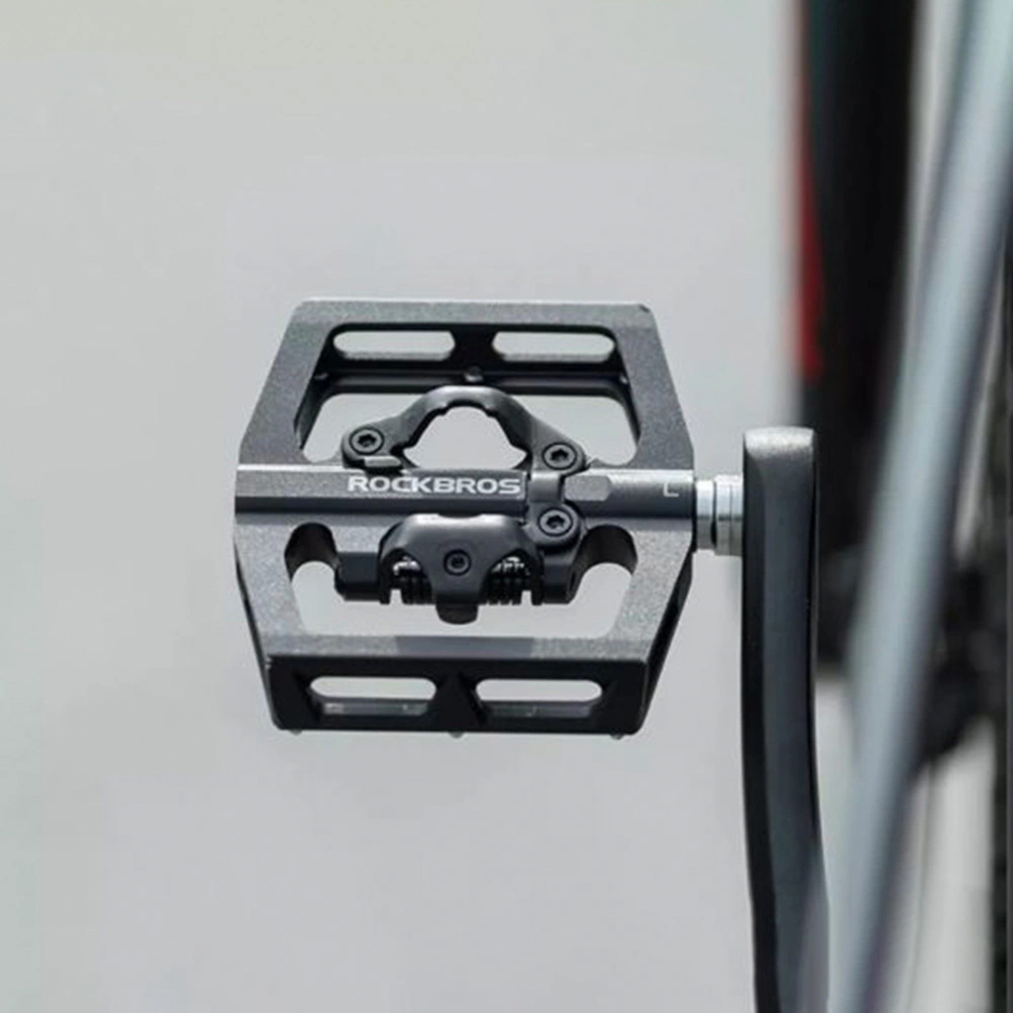 ROCKBROS Fahrradpedale Fahrradpedalset aus Aluminiumlegierung in Schwarz 103 x 98 x 30mm