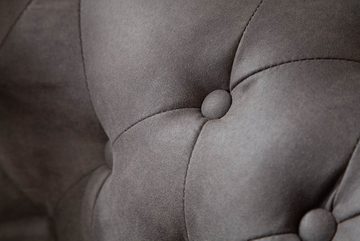 riess-ambiente Sofa CHESTERFIELD 205cm vintage grau taupe, mit Federkern