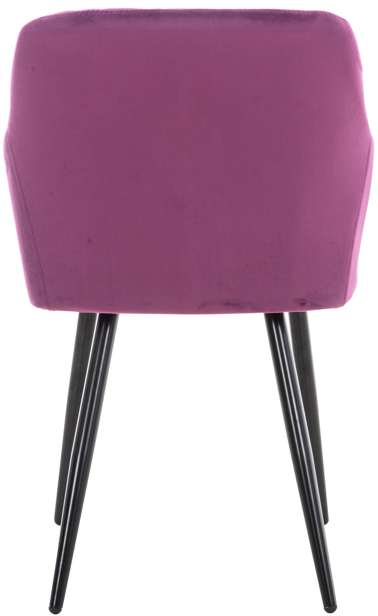 TPFLiving Esszimmerstuhl Shyva mit hochwertig (Küchenstuhl - - Gestell: Metall Samt lila - Konferenzstuhl Sitzfläche - - Esstischstuhl schwarz Sitzfläche: gepolsterter Polsterstuhl), Wohnzimmerstuhl
