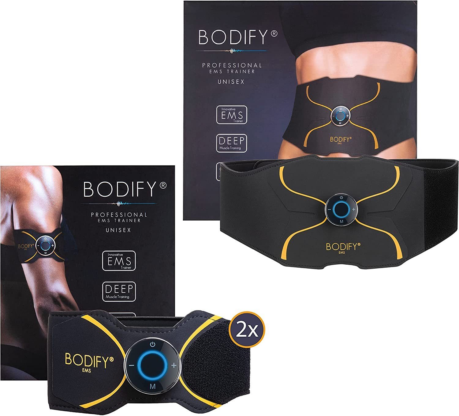 BODIFY EMS-Gerät - 3in1 EMS Ganzkörper Set Pro - Gezielte Stimulation der Muskulatur