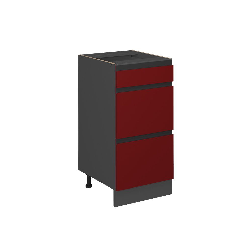Vicco Unterschrank R-Line Rot/Anthrazit, 40cm J-Shape, günstig online kaufen