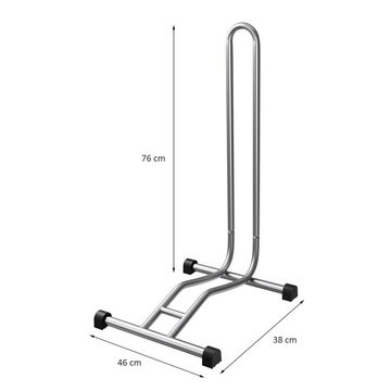 Wellgro Fahrradhalter 2 x WELLGRO® Fahrradständer - Stahl, sicherer Stand - Farbe silber