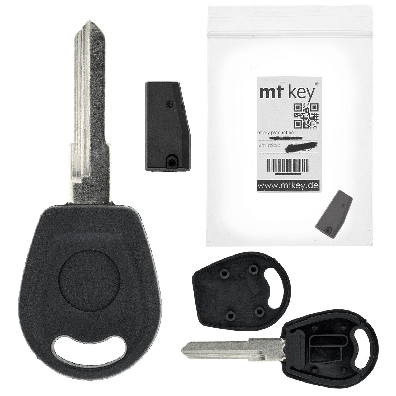 mt-key Schlüsseltasche Auto Zünd Schlüssel Rohling HU49 + ID33 Transponder (Set), für Seat Cordoba I 6K/6C (95-98); Ibiza II 6K (95-98); Inca (95-98...