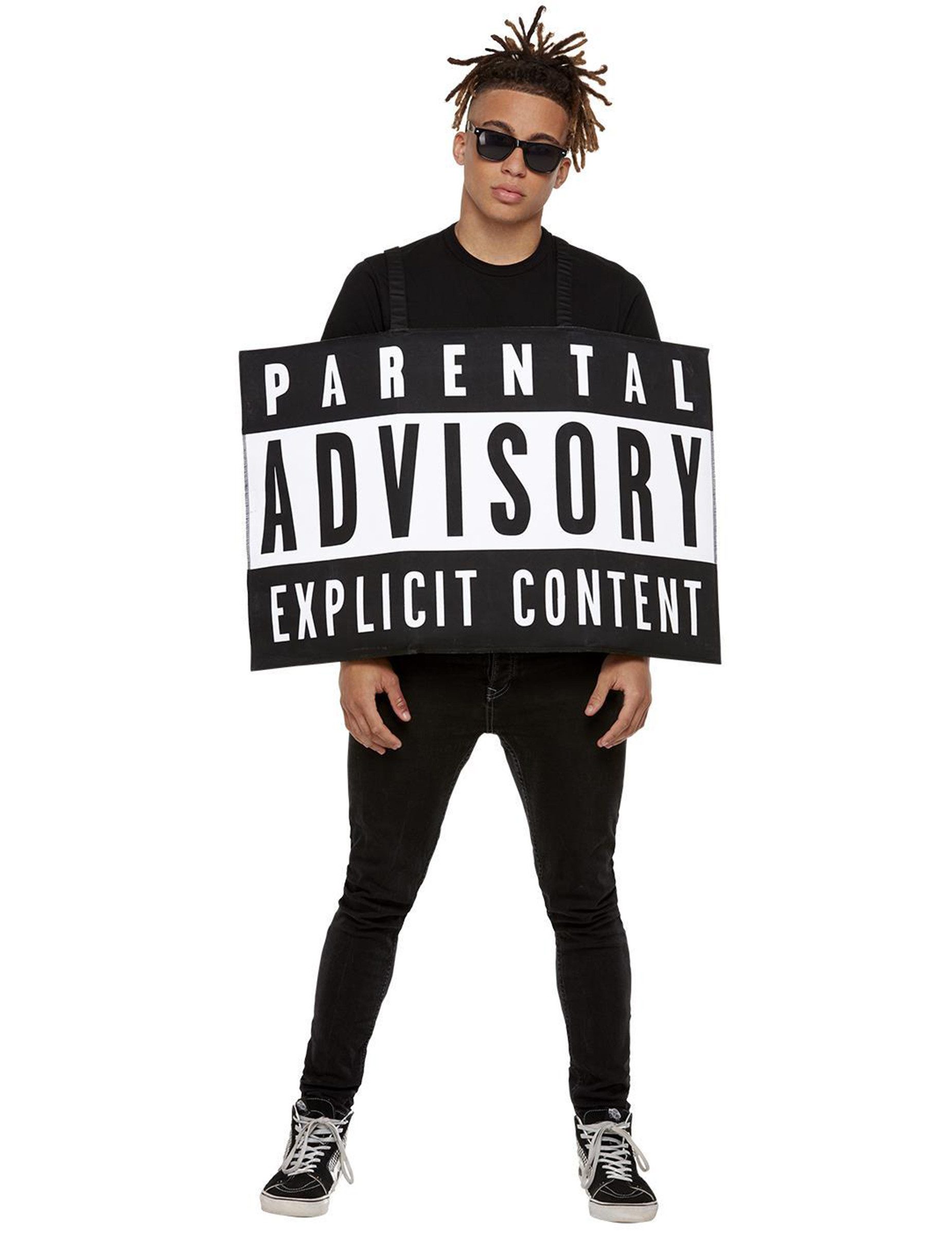 Kostüm Humorvolles Kostümaccessoire Parental Advisory für Erwachsene