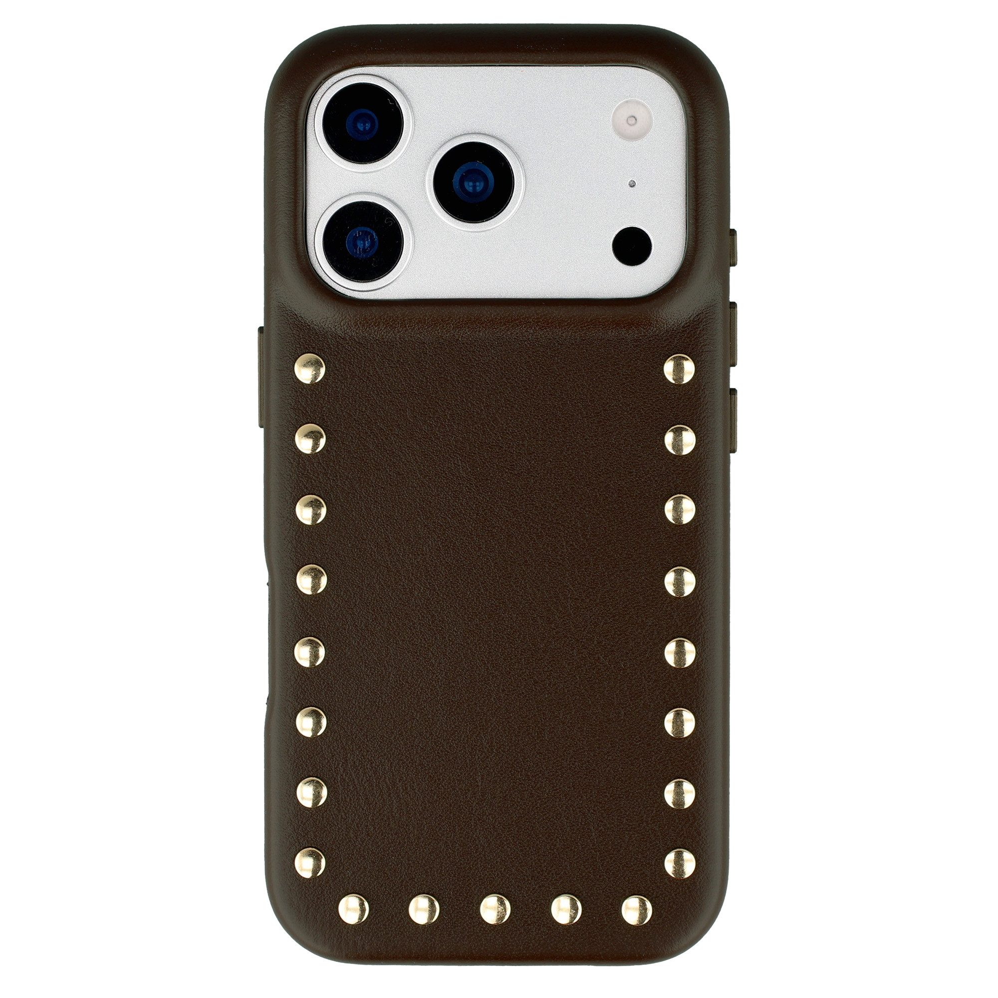 Selencia Backcover Selencia Studs Backcover mit MagSafe Apple iPhone 17 Pro - Cacao Crush