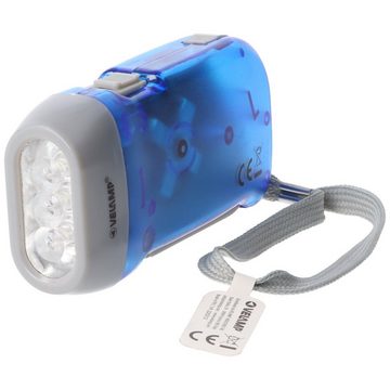 Velamp LED Taschenlampe 3fach LED Dynamo Taschenlampe wiederaufladbar, Blau und Gelb, mit Ant