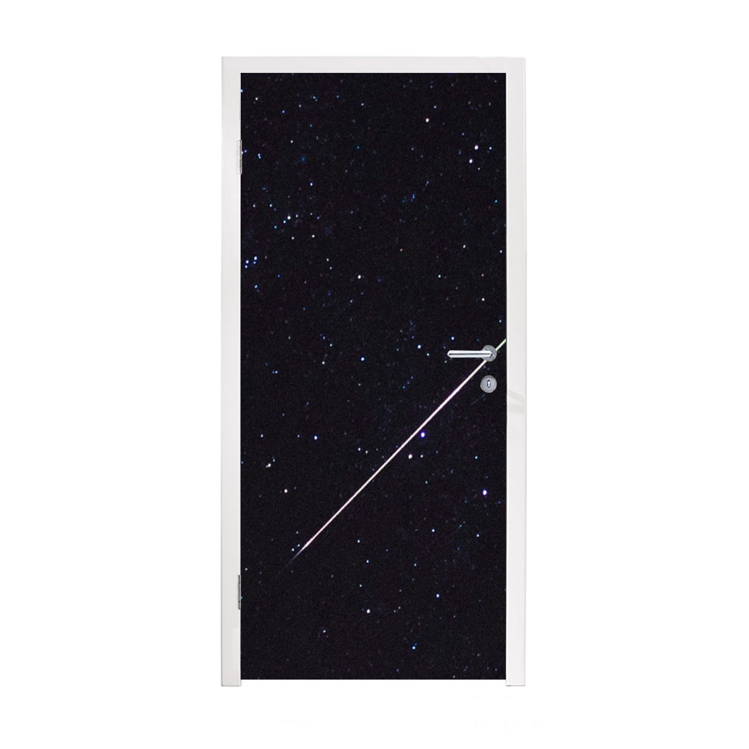 MuchoWow Türtapete Eine bunte Sternschnuppe, Matt, bedruckt, (1 St), Fototapete für Tür, Türaufkleber, 75x205 cm