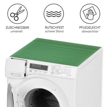 matches21 HOME & HOBBY Antirutschmatte Waschmaschinenauflage grün 65 x 60 cm rutschfest, Waschmaschinenabdeckung als Abdeckung für Waschmaschine und Trockner