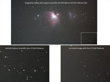 EXPLORE SCIENTIFIC Teleskop Zero X Bildfeldebner 2''/M48 für ED80 u. ED102 APO