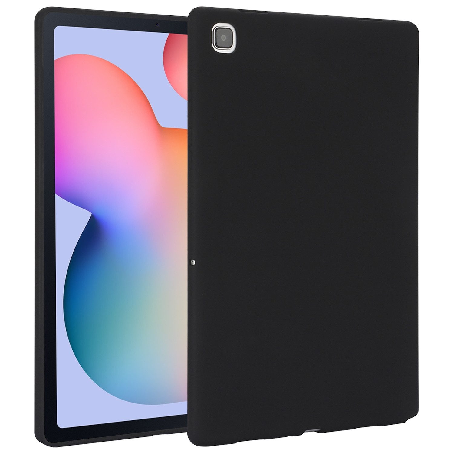 Wigento Tablet-Hülle Für Samsung Galaxy Tab S6 Lite 2022 / 2024 TPU Silikon Hülle Schwarz