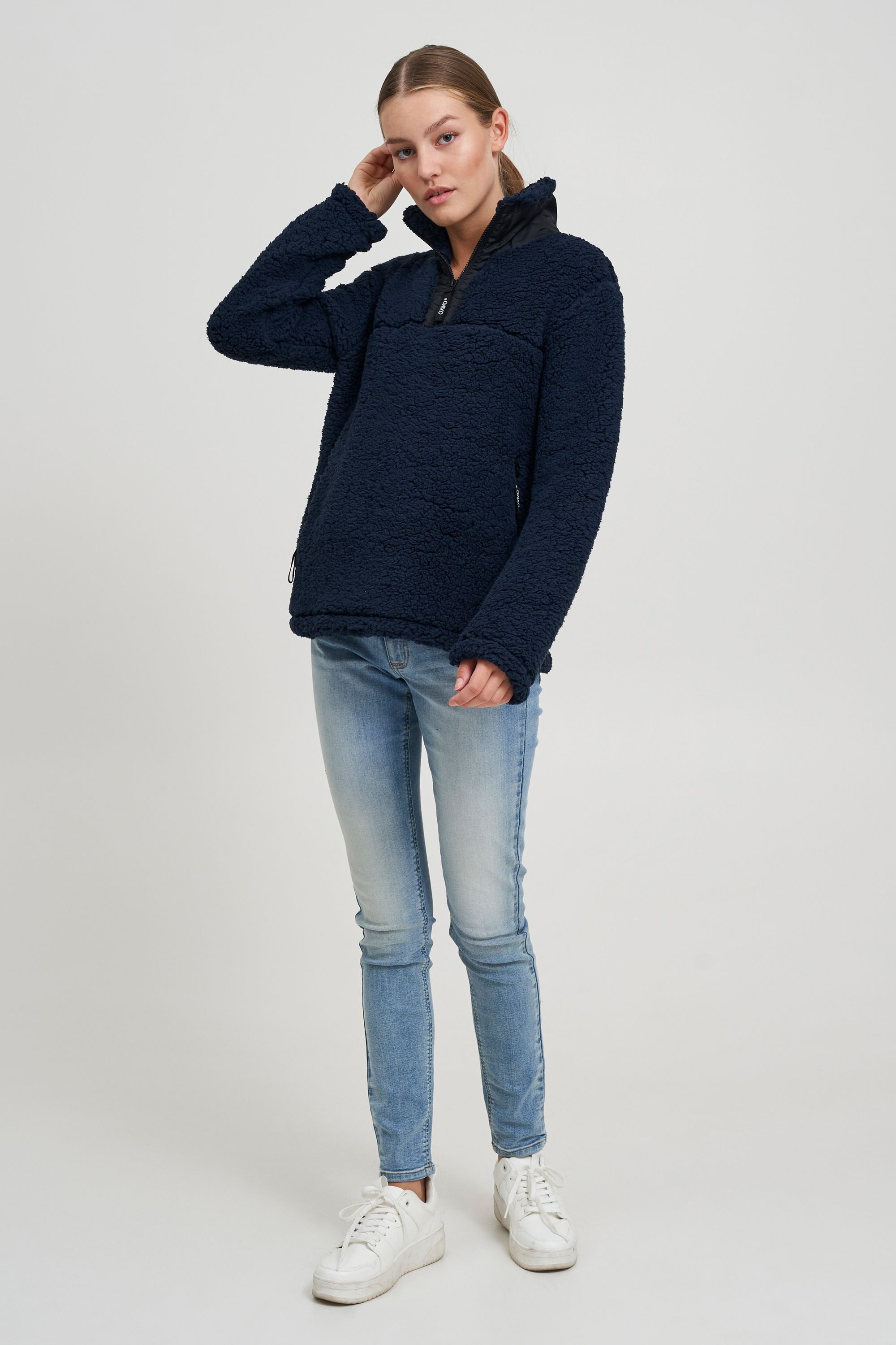 OXMO Troyer OXElina Teddypullover mit Stehkragen günstig online kaufen