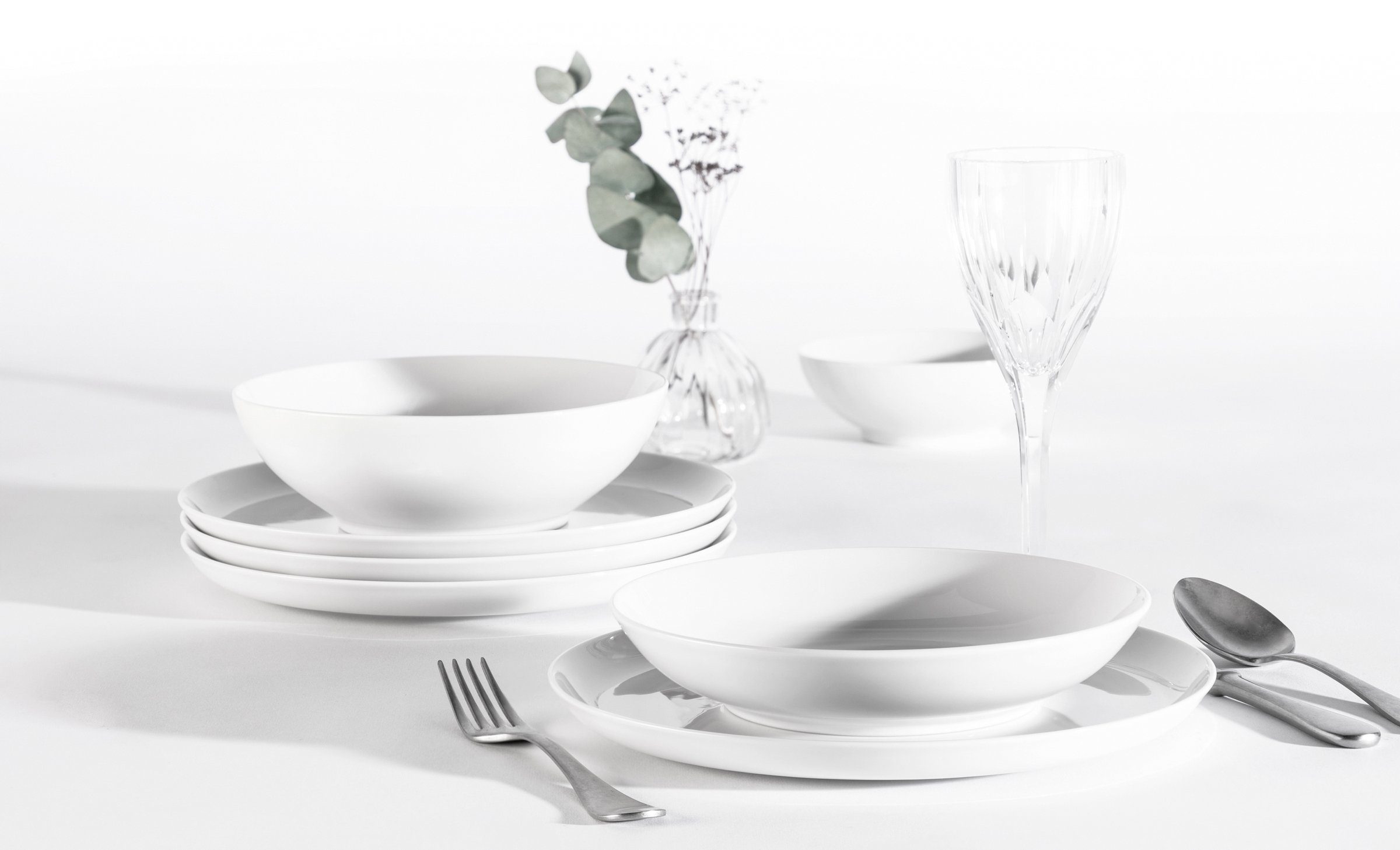 Seltmann Weiden Tafelservice Teller Set, Geschirr-Set Lido (12-tlg), 6 Personen, Porzellan, Geschirr, Teller-Set, Teller 12 Teile, für 6 Personen, Made in Germany