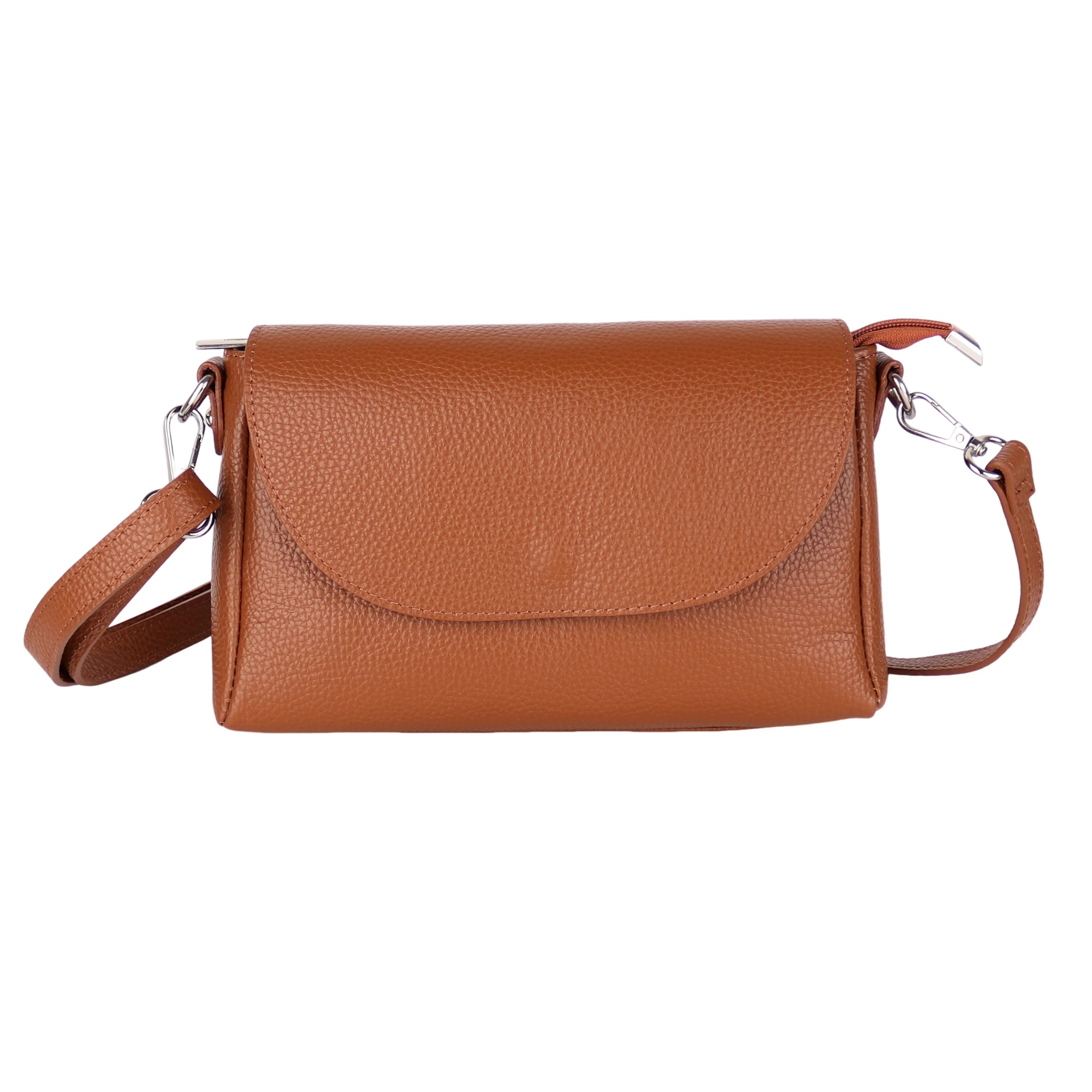 Umhängetasche Damen, Echtleder, Leder, Made in Italy, Mittelgroß