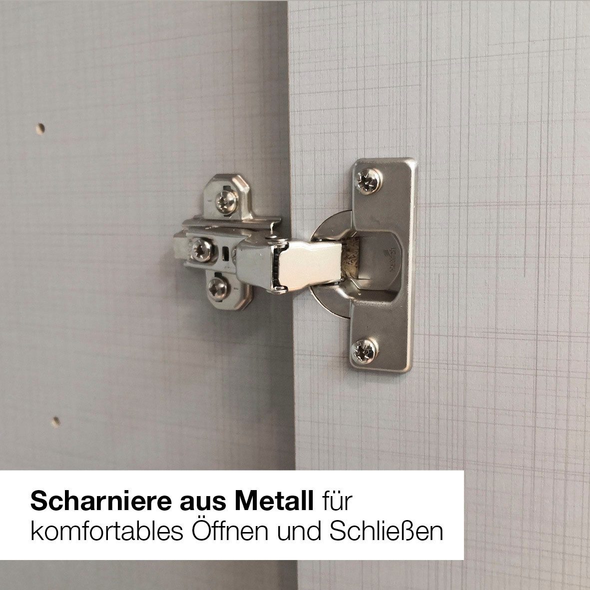 Wimex Drehtürenschrank Marburg in der Breite 90cm, inkl. Kleiderstange und Einlegeboden in verschiedenen Farbvarianten erhältlich – Bild 4 von 5
