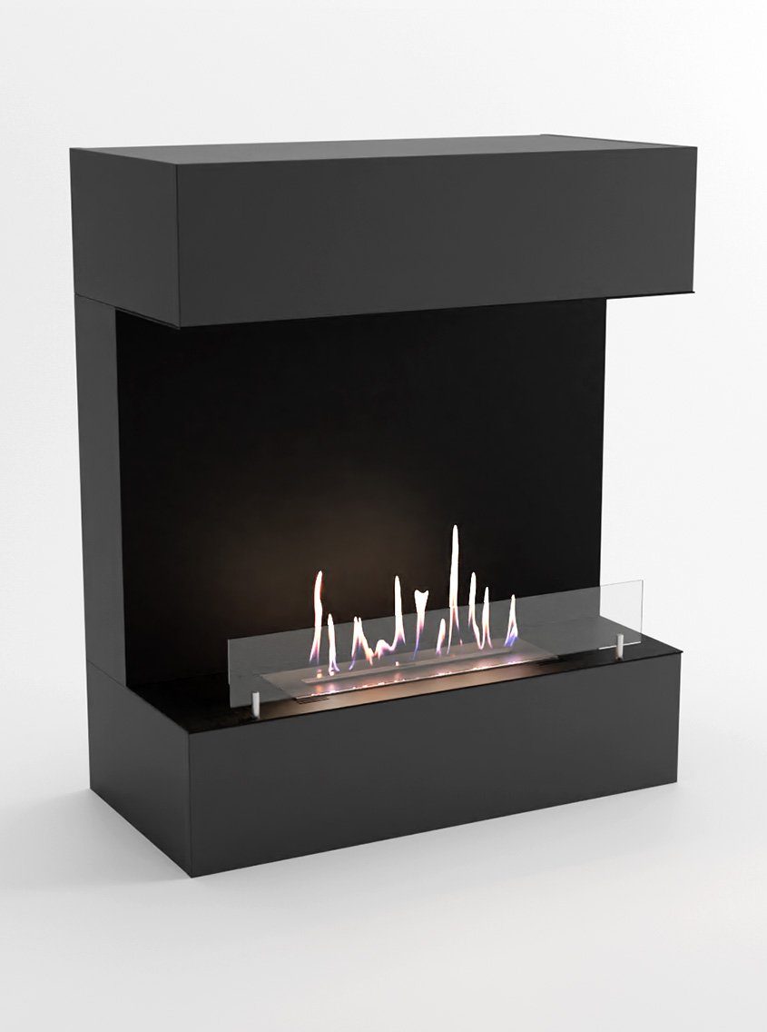 GLOW FIRE Echtfeuer-Dekokamin Kongsberg Ethanol Kamin, Bioethanol Kamin mit 3h Brenndauer, Heizleistung bis 2 kw