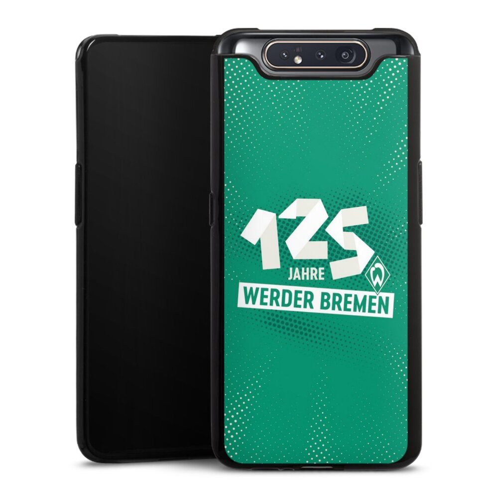DeinDesign Handyhülle 125 Jahre Werder Bremen Offizielles Lizenzprodukt, Samsung Galaxy A80 Silikon Hülle Bumper Case Handy Schutzhülle