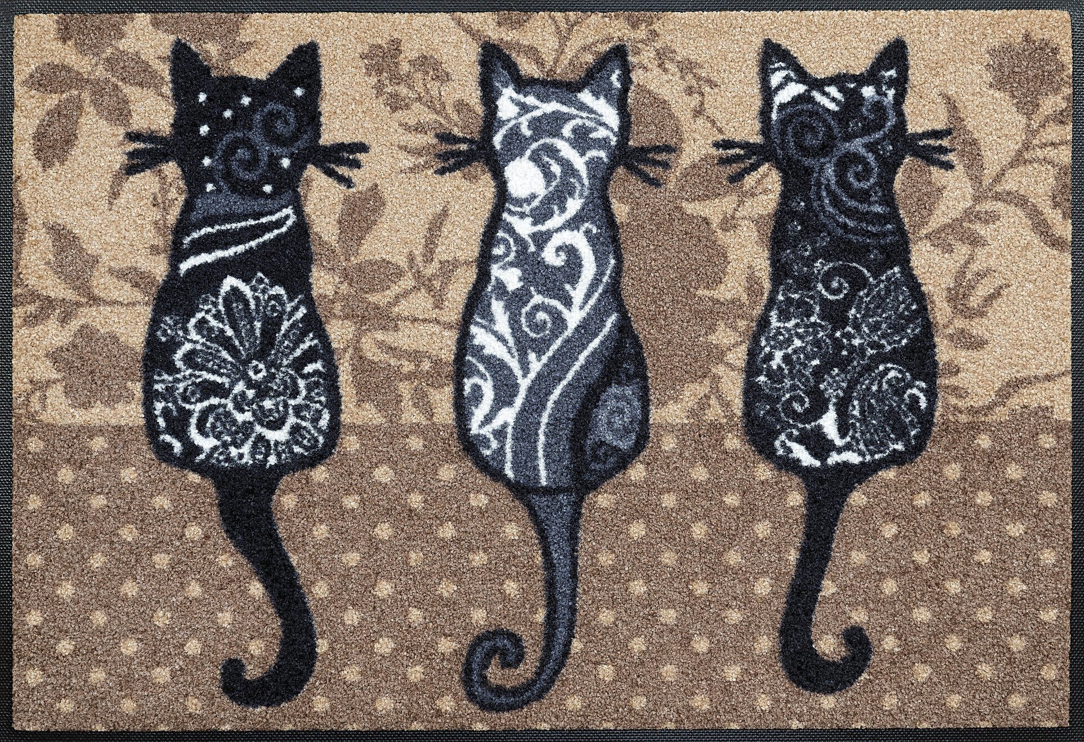 Fußmatte Katzenbande, wash+dry by Kleen-Tex, rechteckig, Höhe: 7 mm, Schmutzfangmatte, rutschhemmend, In- und Outdoor geeignet, waschbar
