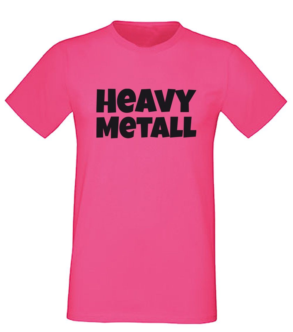 G-graphics T-Shirt Heavy Metal Herren T-Shirt, mit trendigem Frontprint, Aufdruck auf der Vorderseite, Spruch/Sprüche/Print/Motiv, Pink-Black-Men-Edition, für jung & alt