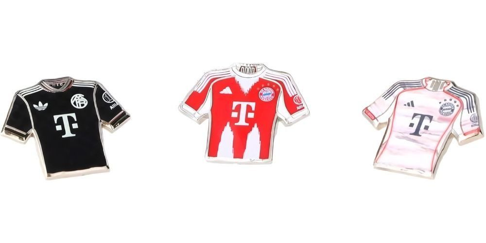 FC Bayern München Button Pin Trikots 3er-Set