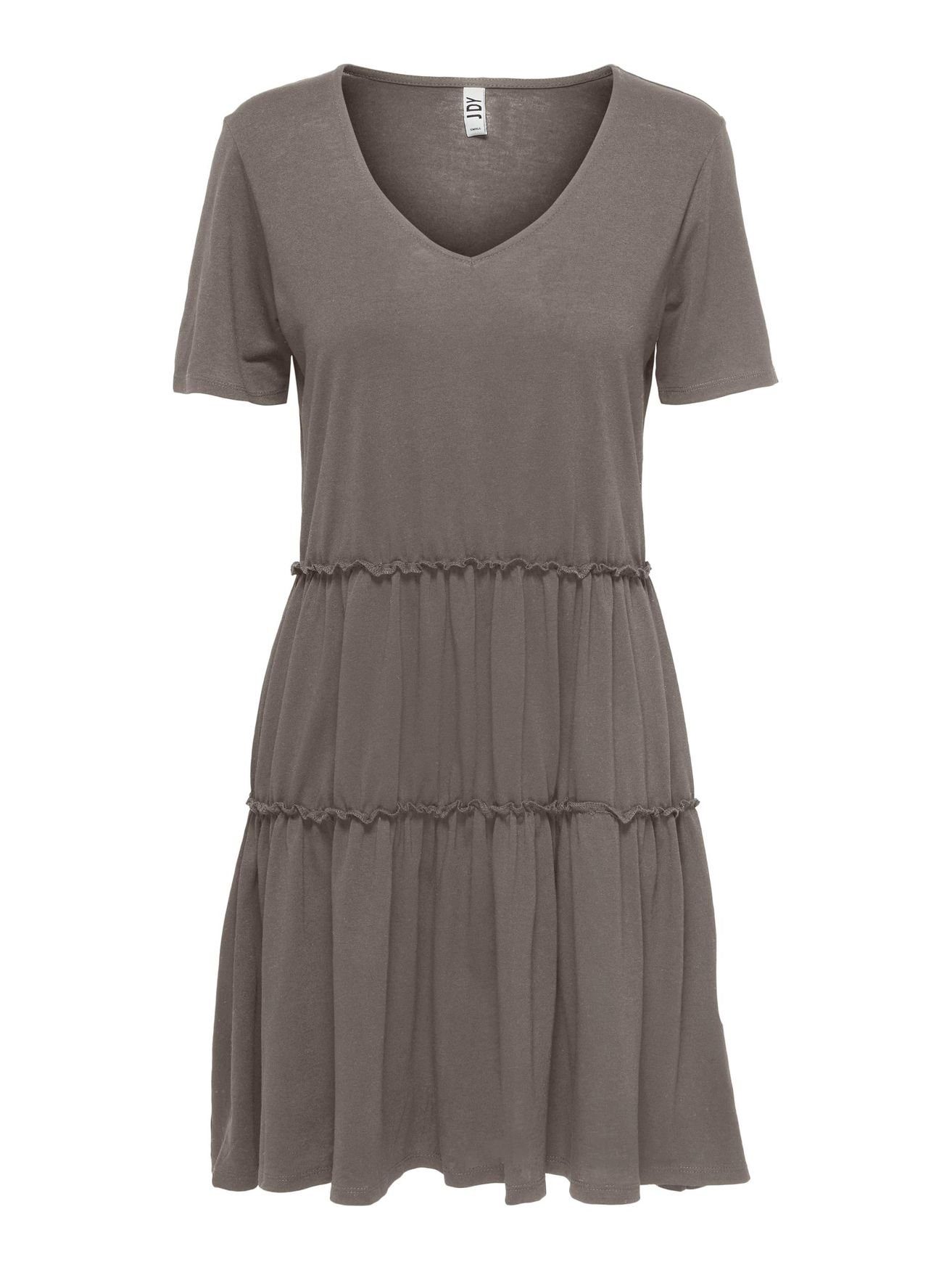 JACQUELINE de YONG Shirtkleid Mehrlagiges Kleid Knielang JDYDALILA (knielang) 4970 in Taupe