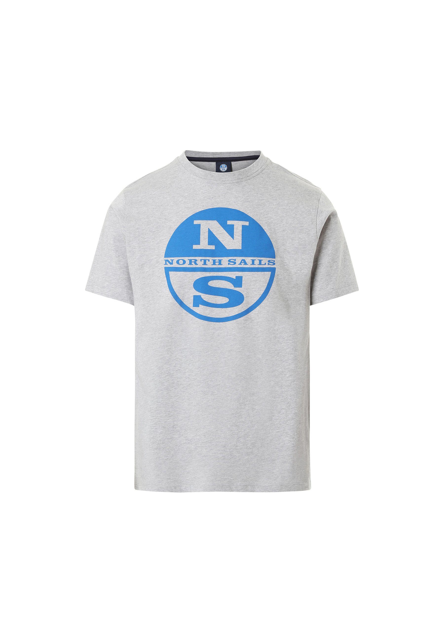 mit Design North T-Shirt Sails Maxi-Logo-Aufdruck grey klassischem T-Shirt mit