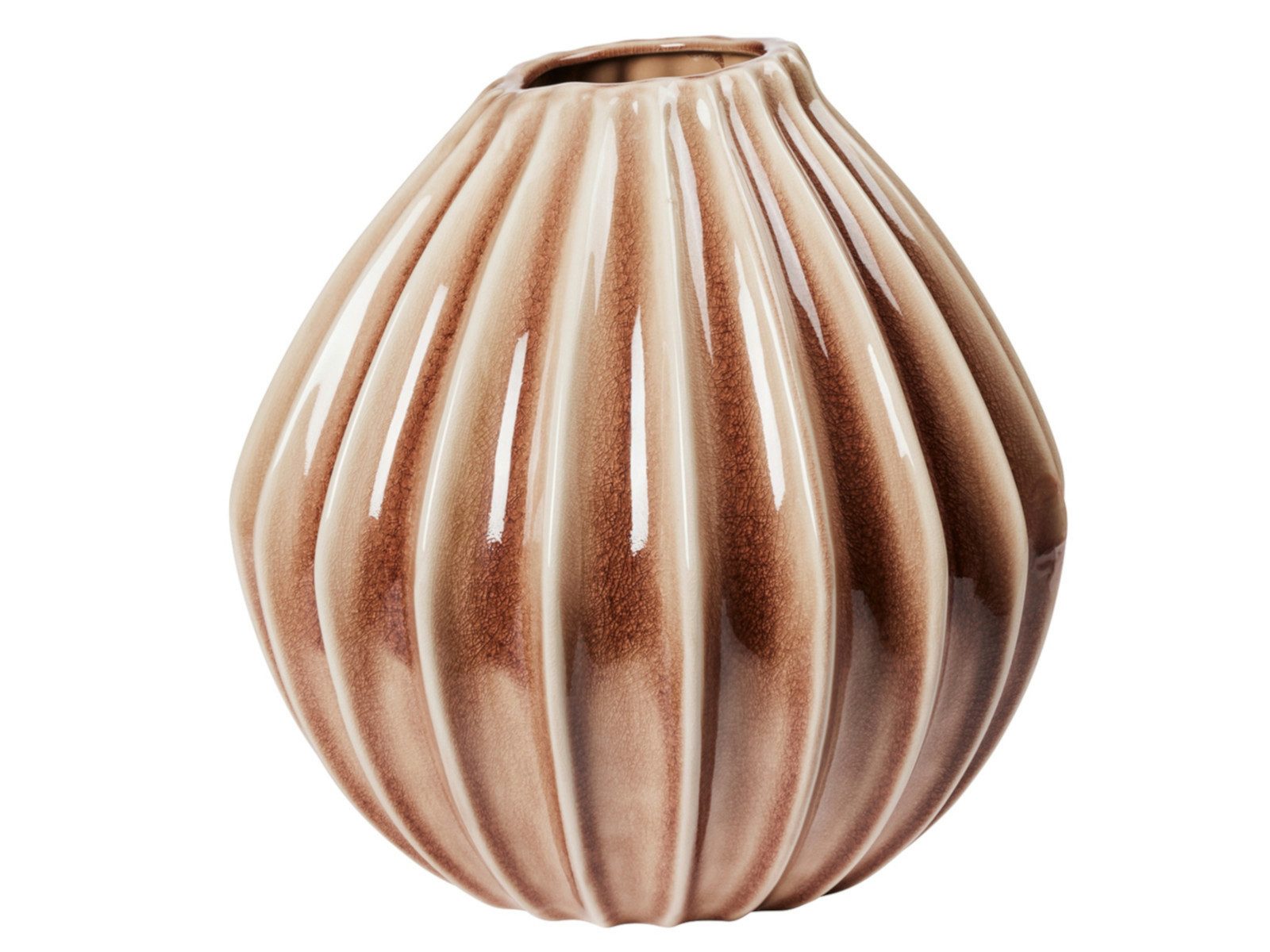 Broste Copenhagen Dekovase Wide Vase Fawn braun XL 40cm (Vasen)