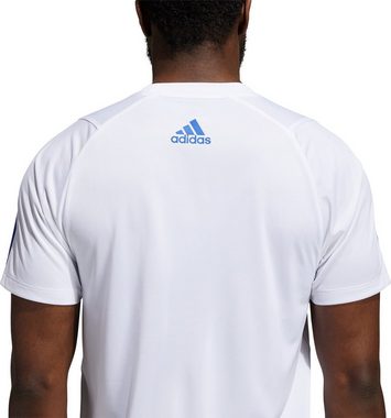 adidas Sportswear Funktionsshirt FL 3 BAR TEE WHITE/BOBLUE