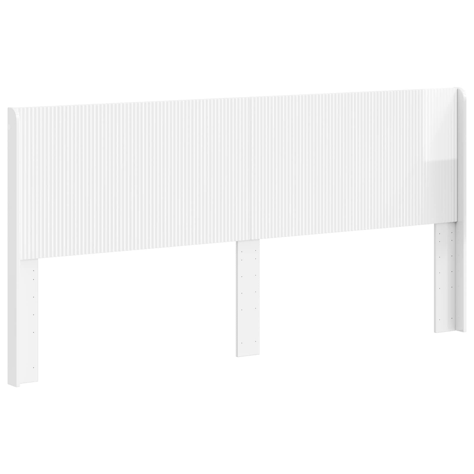 vidaXL Bett Kopfteil Hochglanz Weiß Holzwerkstoff (1-tlg)