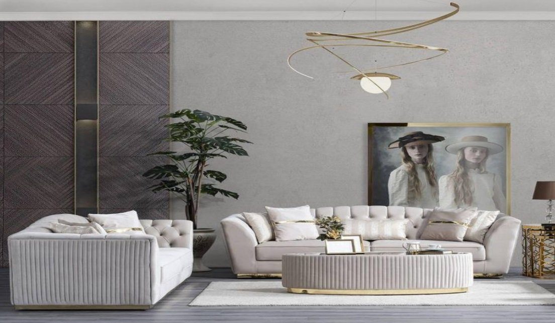 JVmoebel Wohnzimmer-Set, Luxus Sofagarnitur 3+3 Sitzer Garnitur Sofa Sofas Sitz Gruppe Couch